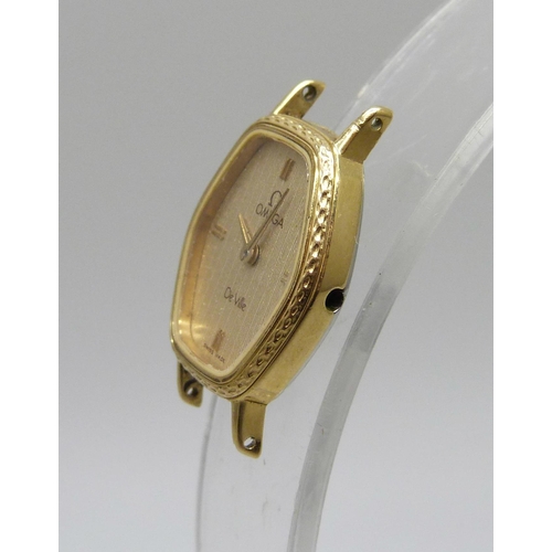 987 - A lady's Omega wristwatch head, 17mm