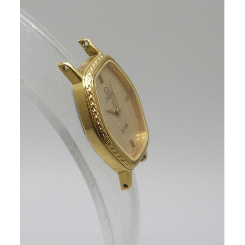 987 - A lady's Omega wristwatch head, 17mm