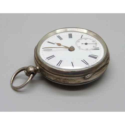 997 - A silver pocket watch, London 1879