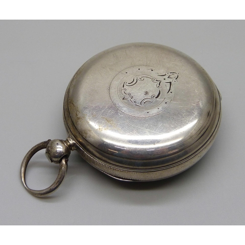 997 - A silver pocket watch, London 1879