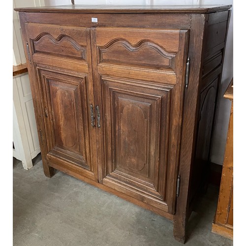 141 - A 19th Century French Breton oak two door petit armoire