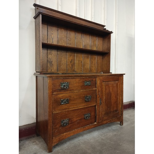 228 - An Edward VII carved oak dresser