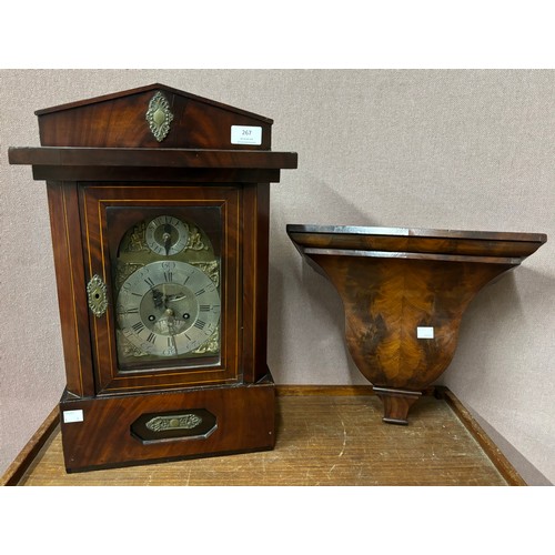 267 - An early 20th Century Ruhl London inlaid walnut bracket clock