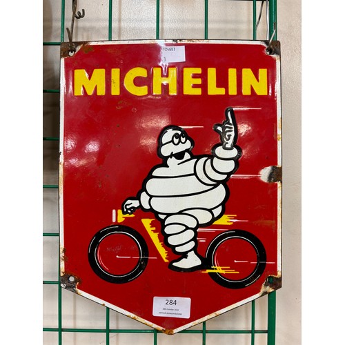 284 - A Michelin enamelled metal advertising sign