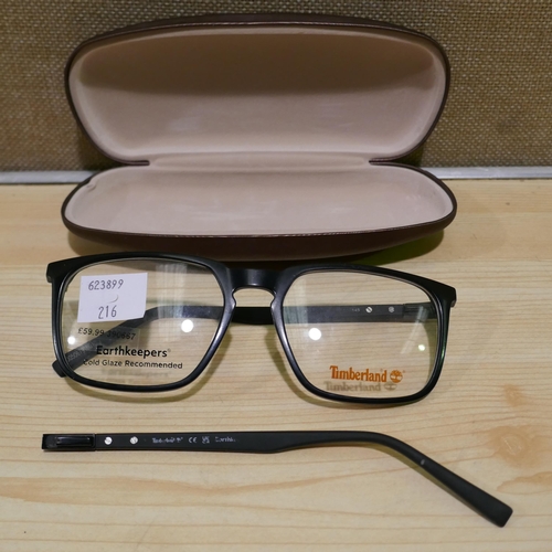 6063 - Timberland Matte Black Plastic Glasses - Damaged (338-216) *This lot is subject to Vat