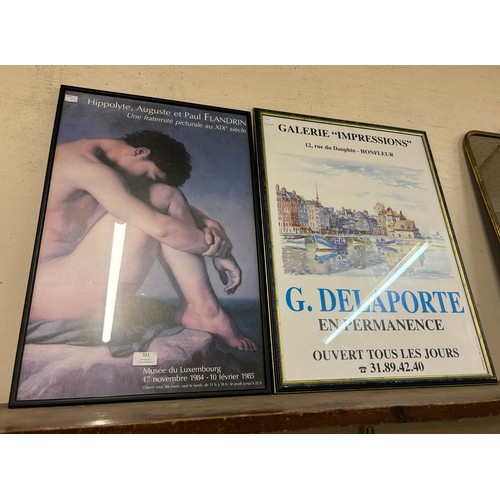 321 - A G. Delaporte En Permanence exhibition poster and a La Hyppolyte et Paul Flandrin exhibition poster... 