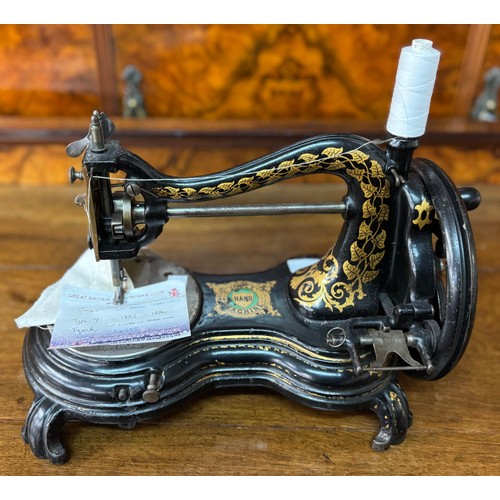 252C - A Victorian cast iron Jones Hand Machine sewing machine