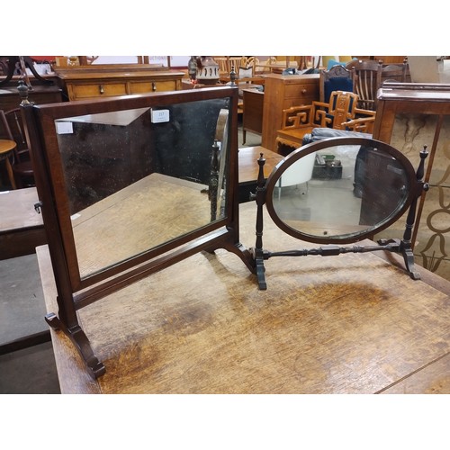 217 - Two Edward VII mahogany dressing table mirrors