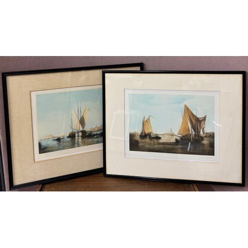 320A - Two Willian Jean, aquatints, Venetian scences, framed