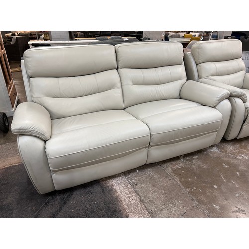 3090 - Fletcher 3 Seater Light Grey Power Recliner, Original RRP £1124.99 + Vat (4216-22) *This lot is subj... 