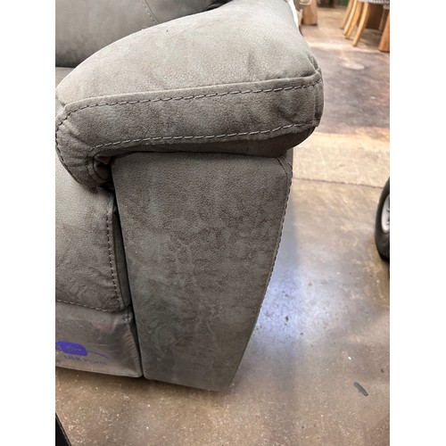 3092 - Justin Grey 3 Seater Power Recliner, Original RRP £833.33 + Vat (4216-28) *This lot is subject to Va... 