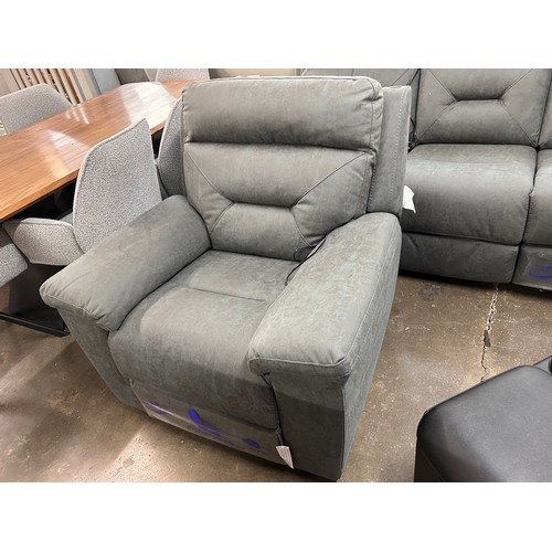 3093 - Justin Grey Armchair Power Recliner, Original RRP £399.99 + Vat (4216-29) *This lot is subject to Va... 