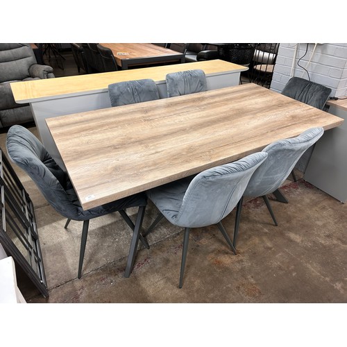 3097 - A Kamala 180cm table with six Arana chairs