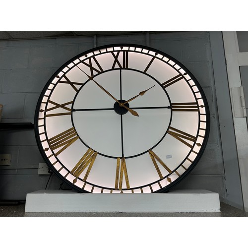 3169 - A large illuminated Westminster clock