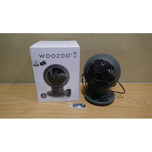 6132A - Iris Woozoo Grey Desk Fan with remote and box (338-74) *This lot is subject to Vat