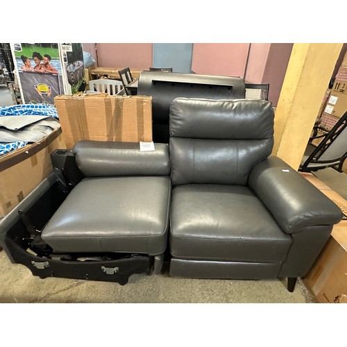 3206 - Fletcher 2.5 Seater Leather Power Recliner, both piece are from the same side Original RRP £1124.99 ... 