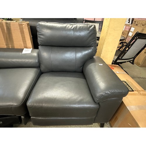 3206 - Fletcher 2.5 Seater Leather Power Recliner, both piece are from the same side Original RRP £1124.99 ... 