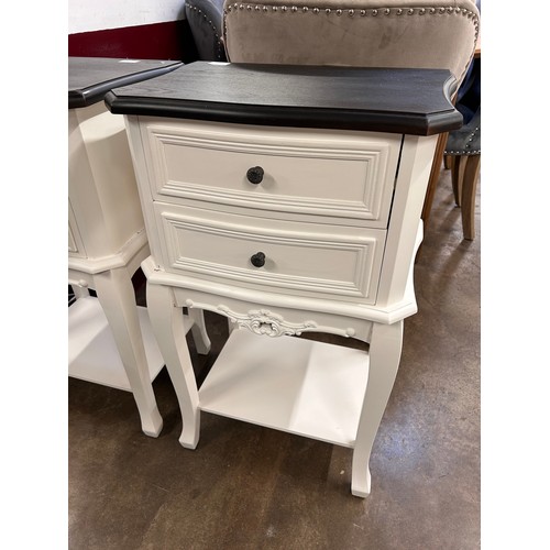 3078A - Two drawer bedside with contrast top