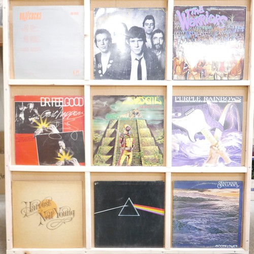 877 - A collection of LP records including The Beatles, AC/DC, ZZ Top, Lynyrd Skynyrd, White Snake, Deep P... 