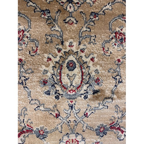 3023 - Gold ground full pule Kashmir rug, all over floral Ziegler design