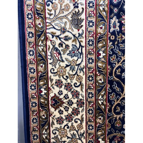 3036 - Rich blue ground full pile Kashmir traditional tree of life design