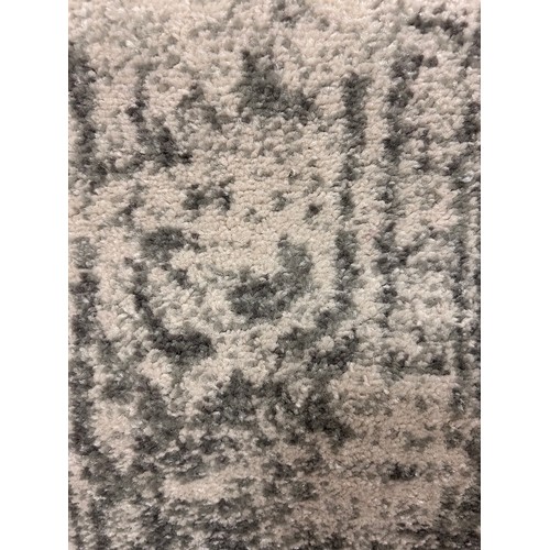 3044 - Grey ground full pile vintage look rug, medallion design