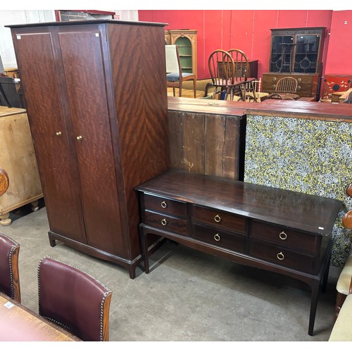 169 - A Stag Minstrel mahogany wardrobe and dressing table