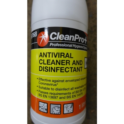 5254 - A box of 25 assorted cleaning products including Clean Pro+ fast acting anti-bacterial cleaner and d... 