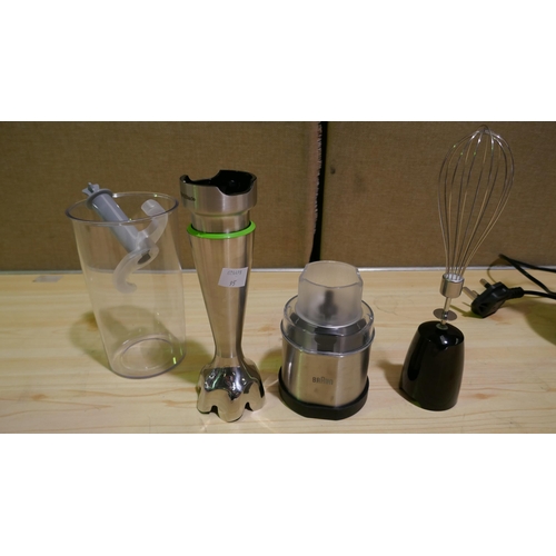 6018 - Braun multiquick 9 Hand Blender with accessories and box  (model no: Mq9138Xi)  (339-95) *This lot i... 