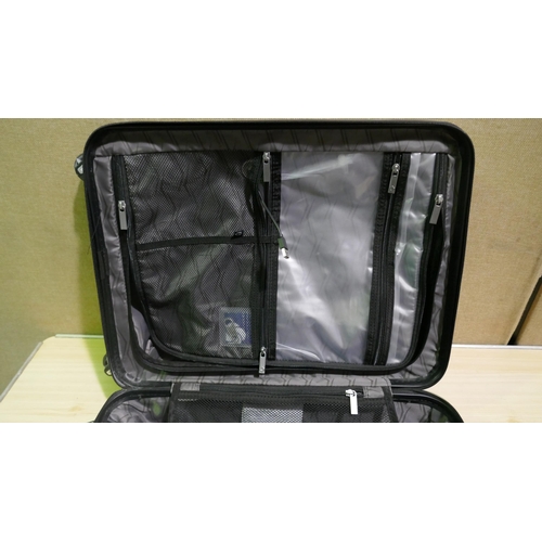 6022 - Samsonite Endure silver 2 piece Hardside Suitcases - Large case wheel missing, Original RRP £119.99 ... 