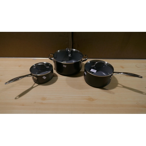 6050 - Three Greenpan Valencia pro pans with lids , Original RRP £139.99 + Vat (339-92) *This lot is subjec... 