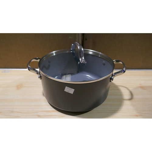 6050 - Three Greenpan Valencia pro pans with lids , Original RRP £139.99 + Vat (339-92) *This lot is subjec... 