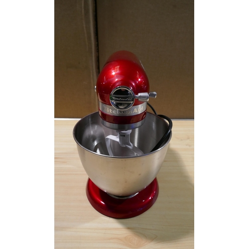 6052 - Kitchenaid Mini Stand Mixer with accessories and box, Candy Apple, Original RRP £199.99 + Vat (339-8... 