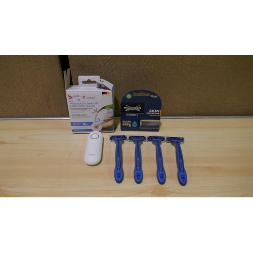 6067 - Beurer Insect Bite Healer, Wilkinson Hydro 5 blades and Four Gillette disposable razors (339-308) *T... 