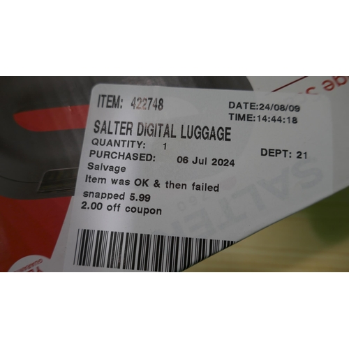 6069 - Salter Digital Luggage Scales and Colgate Total Toothbrushes (339-70, 299) *This lot is subject to V... 