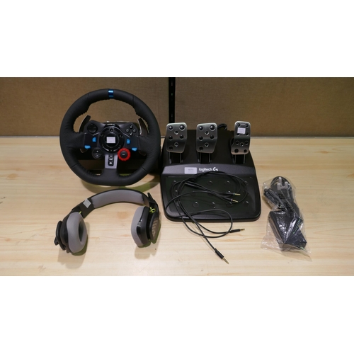 6073 - Logitech G29 Steering Wheel, Pedals and Astro A10 headset (Ps5/Ps4 & Pc) Original RRP £199.99 + Vat ... 