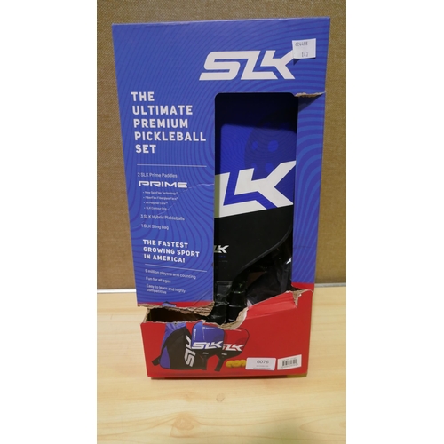 6076 - Two SLK Pickleball Prime Paddles with SLK sling bag, Two Kirkland Signature Medium Golf Gloves and a... 