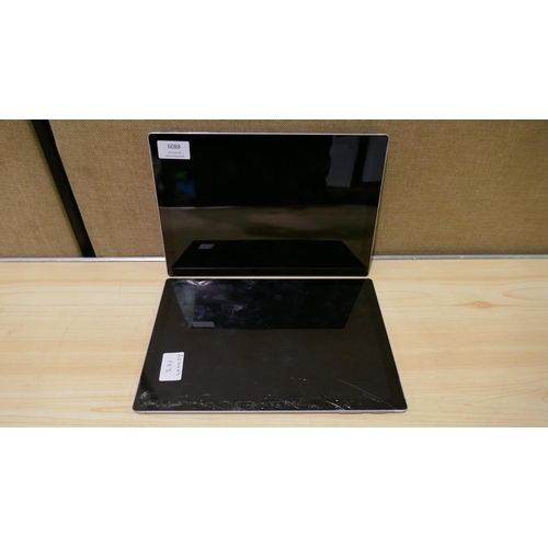 6088 - Two Microsoft Surface Pro Gen 5 tablets (both broken screen/no charging leads)  *This lot is subject... 