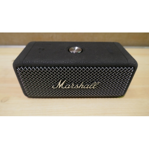 6090 - Marshall Emberton II Black And Steel Portable Speaker with box - no charger (339-71) *This lot is su... 