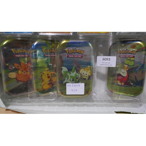 6093 - Pokemon Mini Tins   (335-301/917) *This lot is subject to Vat