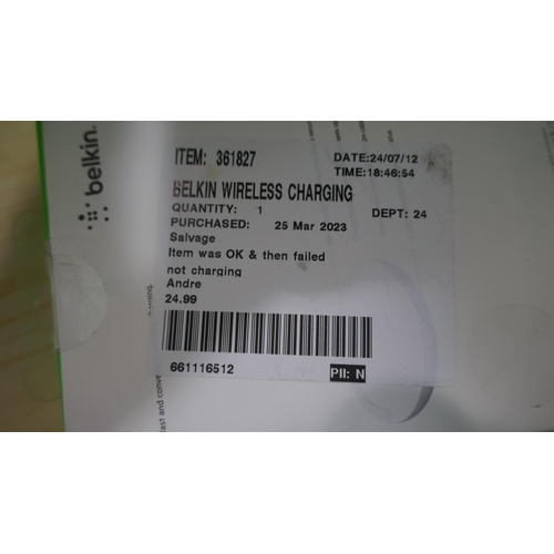 6097 - Two Belkin 10W Wireless Charging Pads with boxes  (339-151) *This lot is subject to Vat