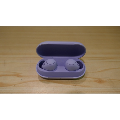 6109 - Sony Violet wireless earbuds with box and charger (Model no: Wf-C700N) (339-368) *This lot is subjec... 