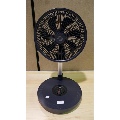 6141 - Nsa Folding Stand Fan with remote, charger and box (339-313) *This lot is subject to Vat