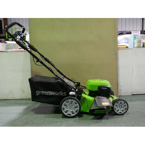 6261 - Greenworks brushless 48v lithium Cordless Lawn Mower, with key- no batteries (339-407) *This lot is ... 