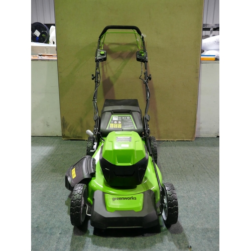 6261 - Greenworks brushless 48v lithium Cordless Lawn Mower, with key- no batteries (339-407) *This lot is ... 