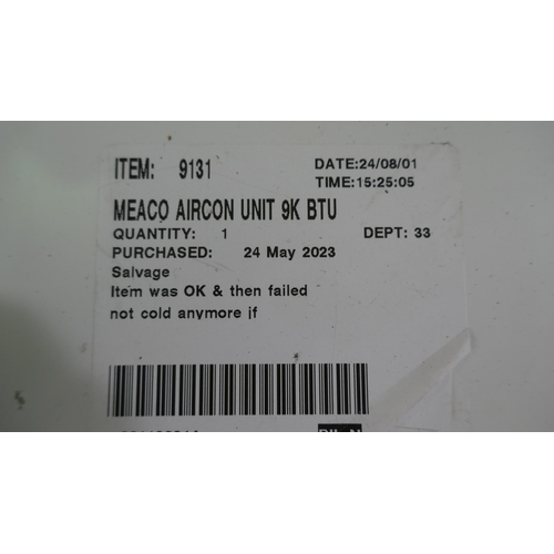 6265 - Meaco 9K Btu Aircon Unit , no remote,  Original RRP £324.99 + Vat (339-326) *This lot is subject to ... 