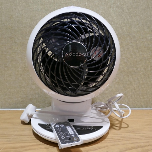 6279 - Iris Woozoo white Fan, With Remote and box (339-286) *This lot is subject to Vat