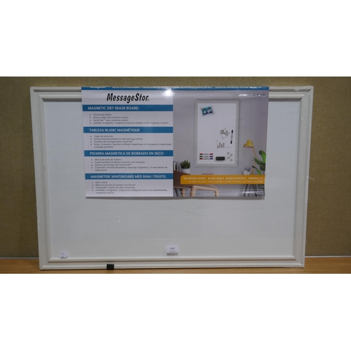 6287 - Magnetic Dry Erase Board with Wood Frame  (339-148) *This lot is subject to Vat