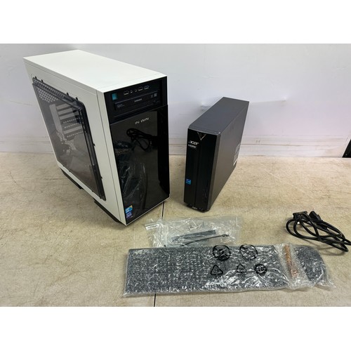 5277 - An InWin Tower PC case and Acer tower case with motherboard