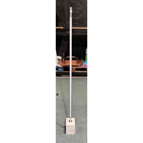 6058A - Led Pillar Floor Lamp With Marble Base - No Power Lead  (338-225) *This lot is subject to Vat